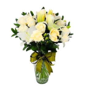 Florero Mixto Blanco