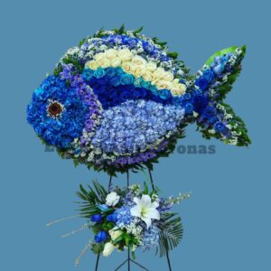 Arreglo floral Pez Blanquiazul
