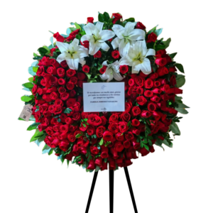 Corona fúnebre paz y recuerdo